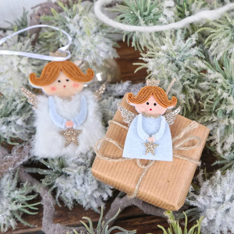 6 Engel Deko Klammern - Weihnachtsklammer Verschlussklammer 3,5 cm