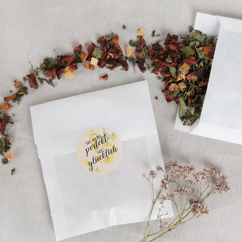 Logbuch-Verlag 24 Aufkleber MOTIVATION Sprüche Weisheiten Statements vintage natur Kraftpapier Look rund 4 cm