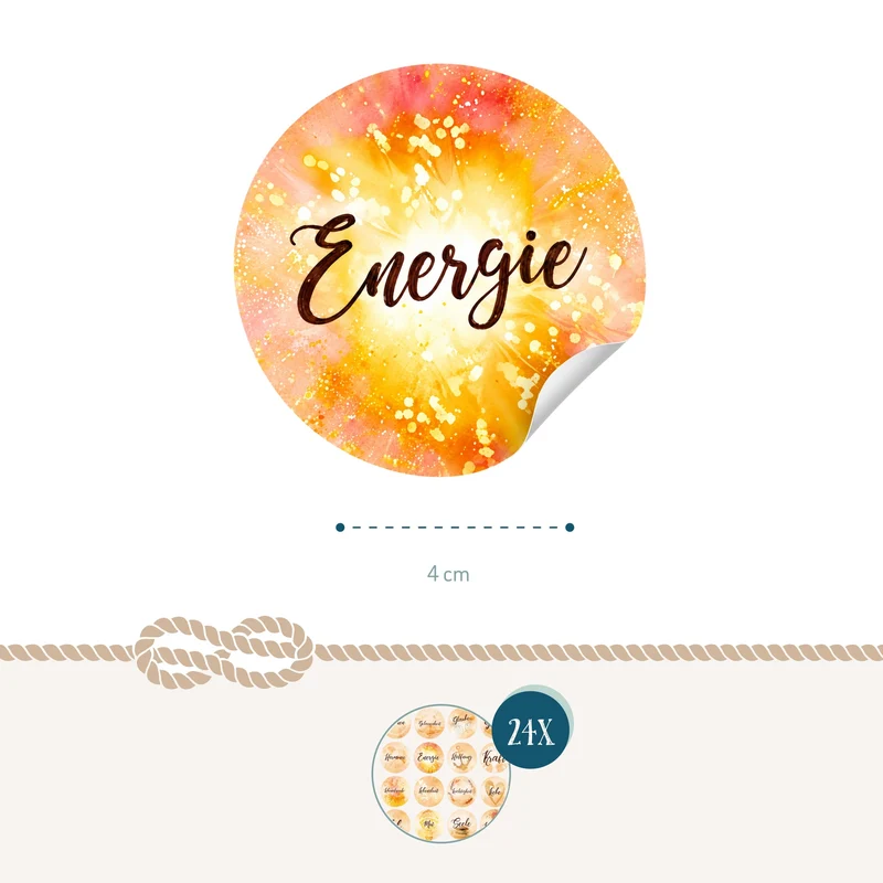 Logbuch-Verlag 24 spirituelle Aufkleber Statement Liebe Kraft Mut Hoffnung Glaube Harmonie Energie Lebensfreude Sticker Briefe schreiben Freundschaft