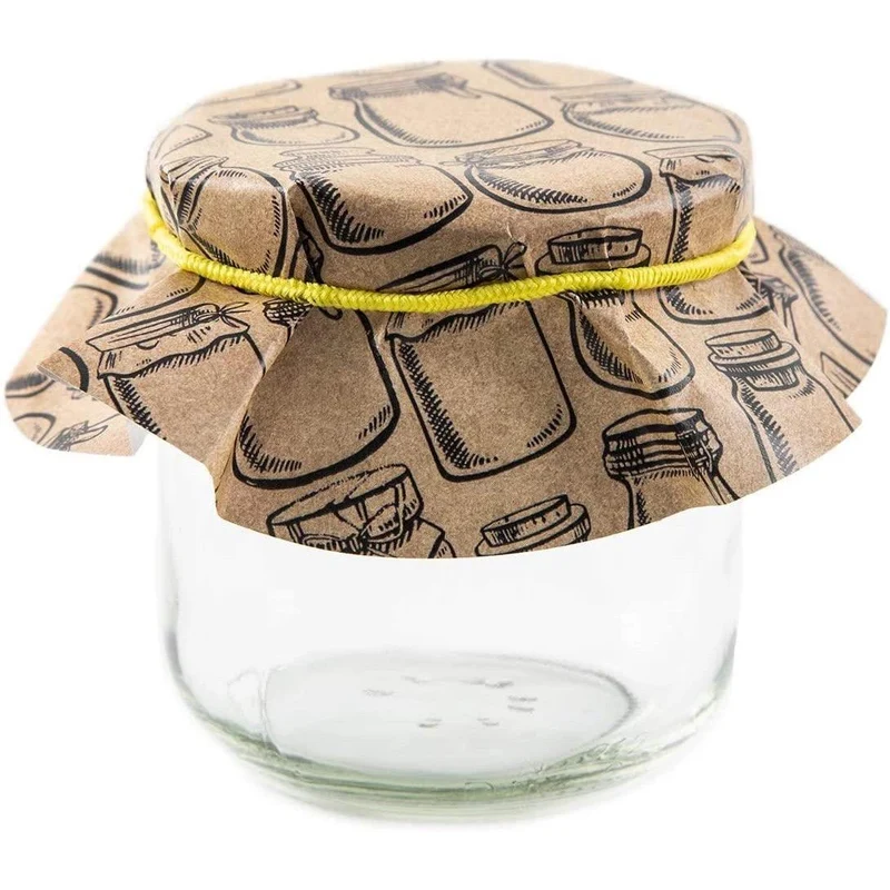 Deko Set 81-tlg. für Selbstgemachtes - Gläserdeckchen + Aufkleber + Kraftpapier-Anhänger