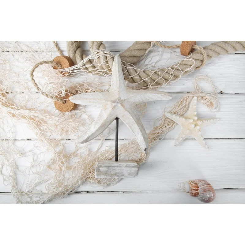 Badezimmer Deko Set 3 TLG. Segelschiff + Seepferdchen + Seestern Figur