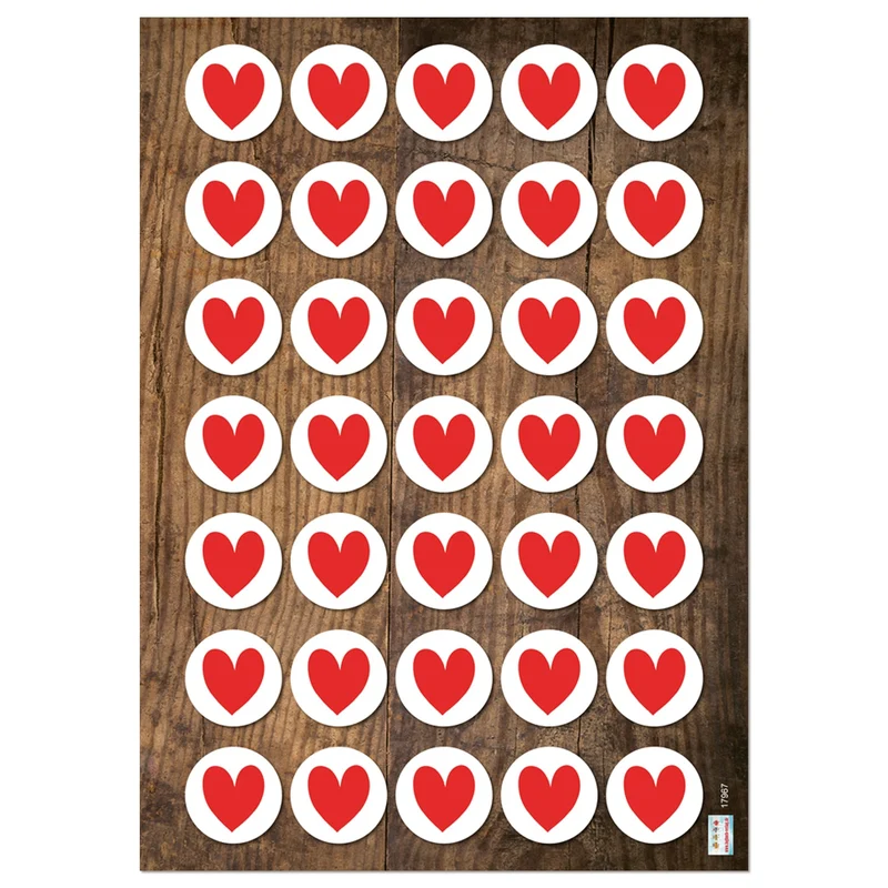 Herzaufkleber SET - 131 runde Sticker mit Herzen - bunte Aufkleber