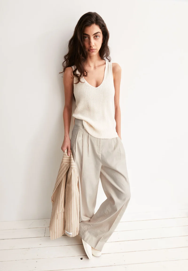 LEINEN-MIX STRICKTOP | undyed