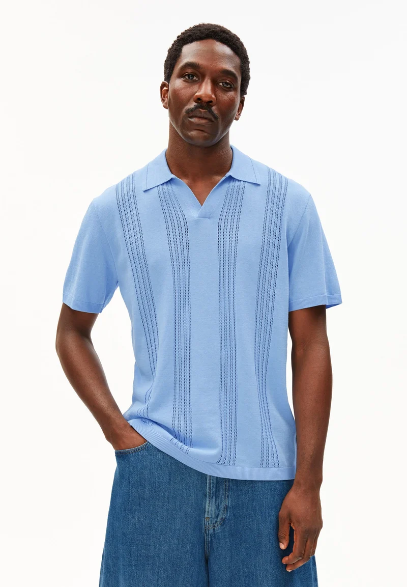 BAUMWOLL-STRICKPOLOSHIRT | wedgwood