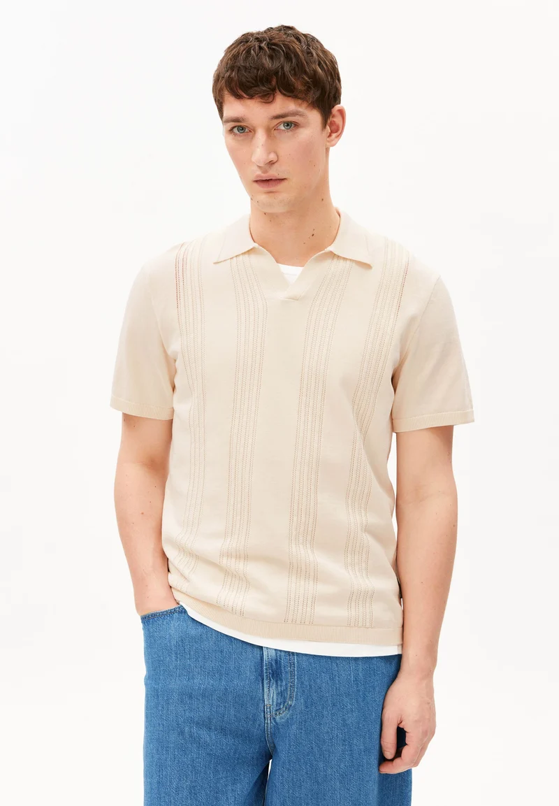 BAUMWOLL-STRICKPOLOSHIRT | pure