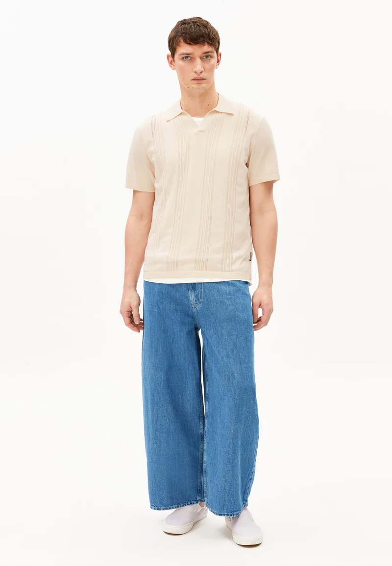 BAUMWOLL-STRICKPOLOSHIRT | pure