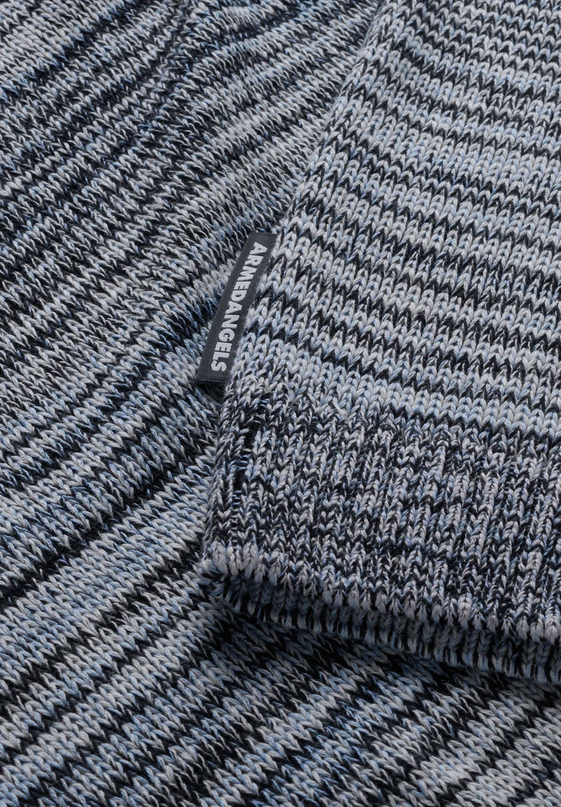 GARN-MIX STRICKPULLOVER | black-oatmilk-wedgwood