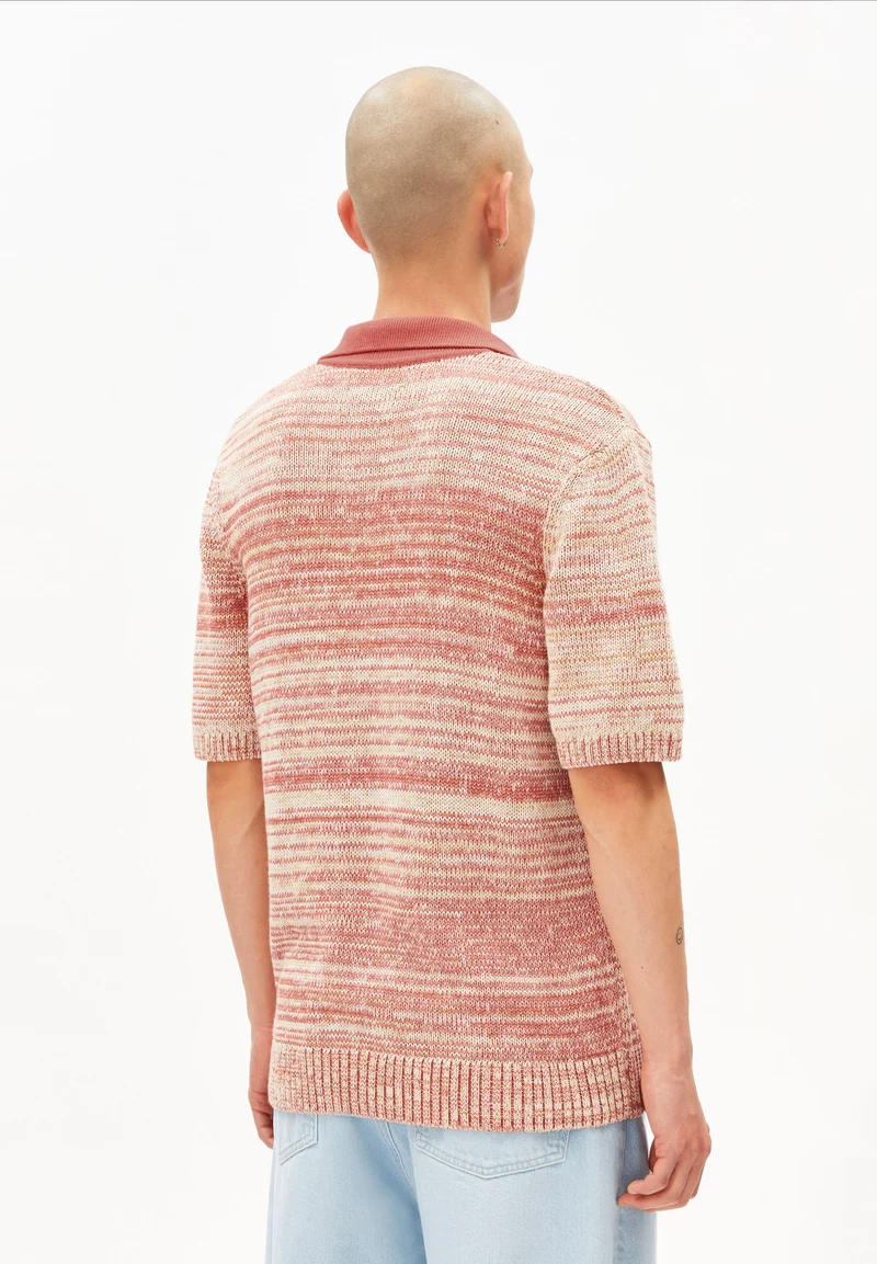 GARN-MIX POLOSHIRT | tabasco red-oatmilk-sunflower