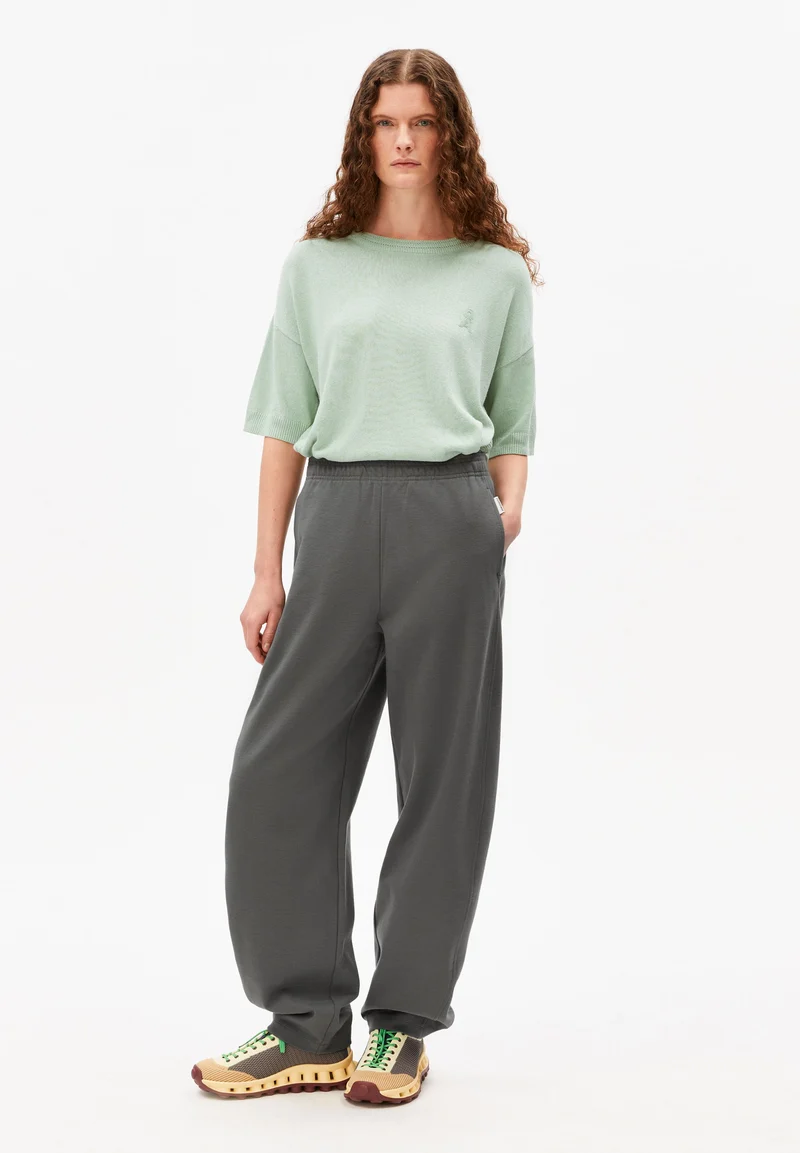 KURZÄRMLIGES LEINEN-MIX STRICKSHIRT | foam