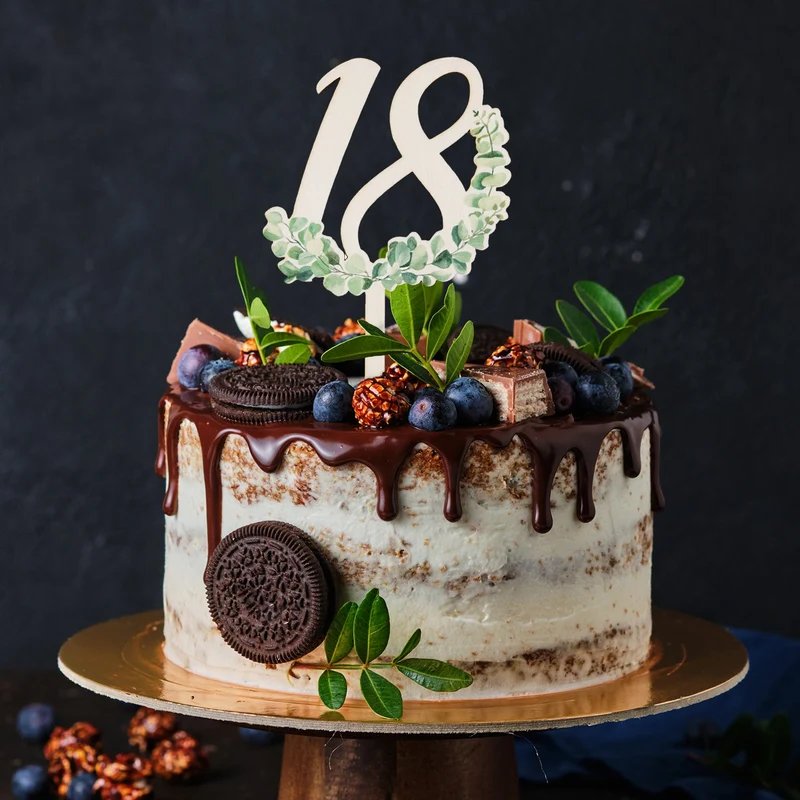 18. Geburtstag Cake Topper Tortendeko Junge & Mädchen 18 cm