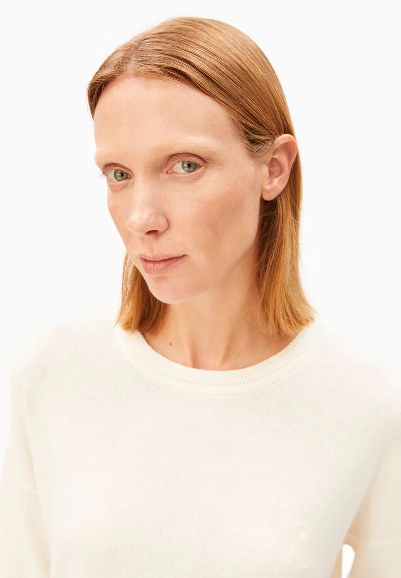 KURZÄRMLIGES LEINEN-MIX STRICKSHIRT | undyed