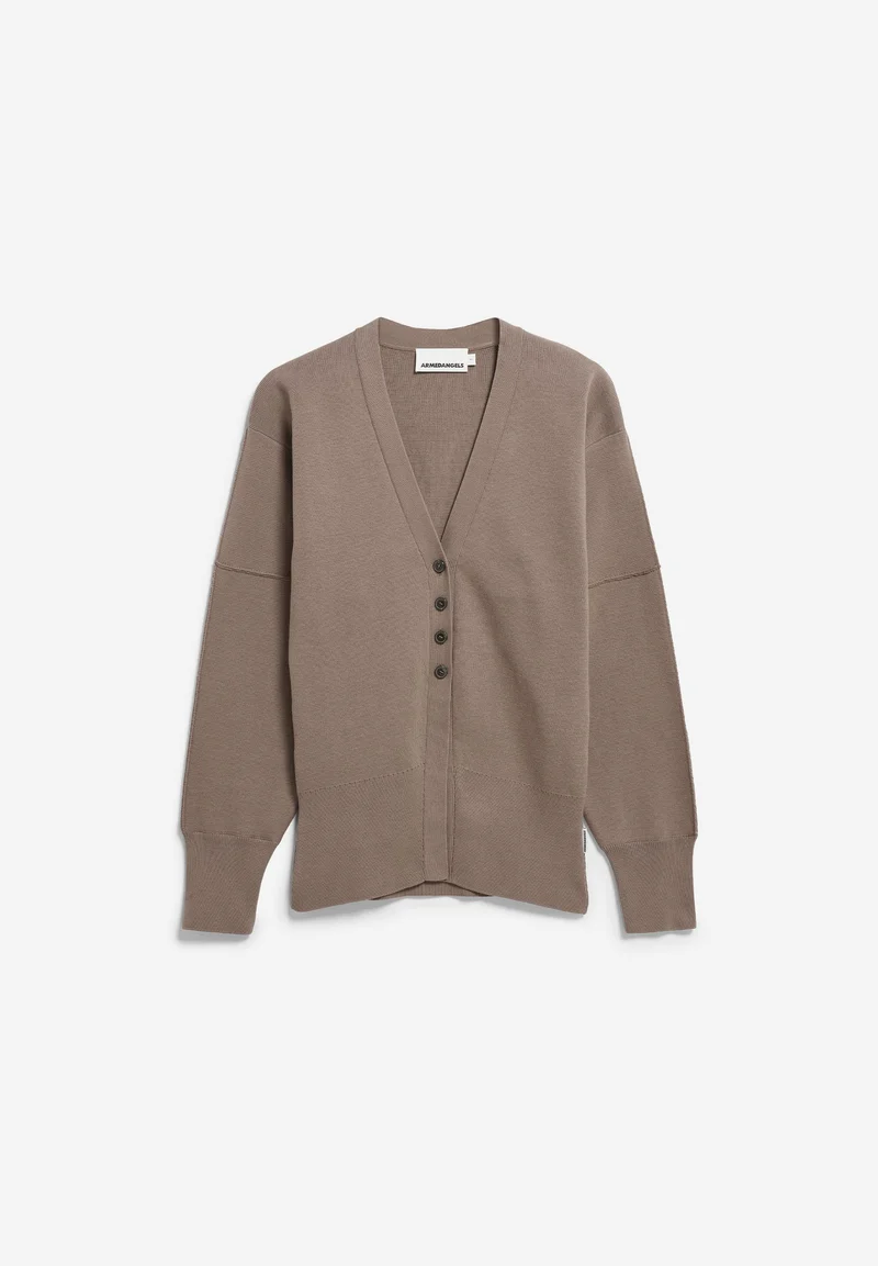 BARREL STRICKJACKE | walnut cream