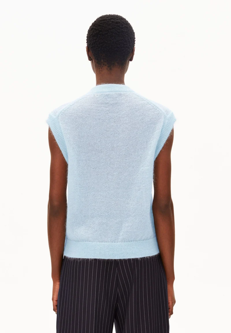 MOHAIR-MIX STRICKPULLUNDER | blue glow