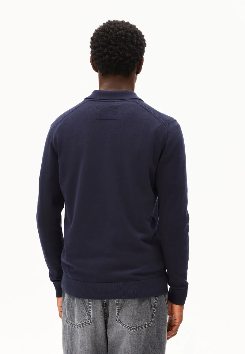 STRICK-POLOLANGARMSHIRT | night sky