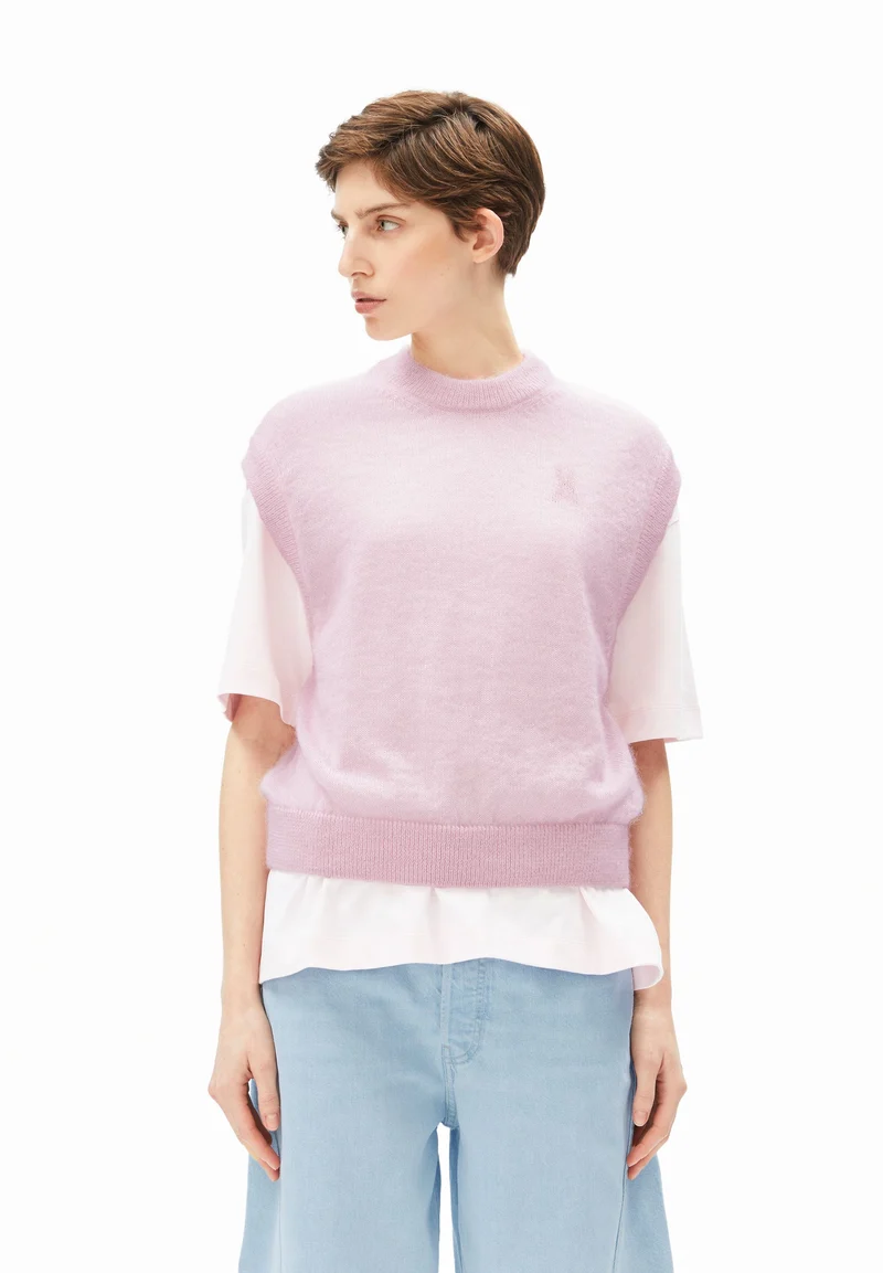 MOHAIR-MIX STRICKPULLUNDER | pink mist