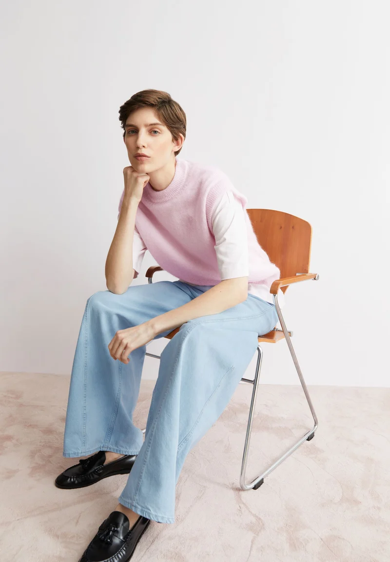MOHAIR-MIX STRICKPULLUNDER | pink mist