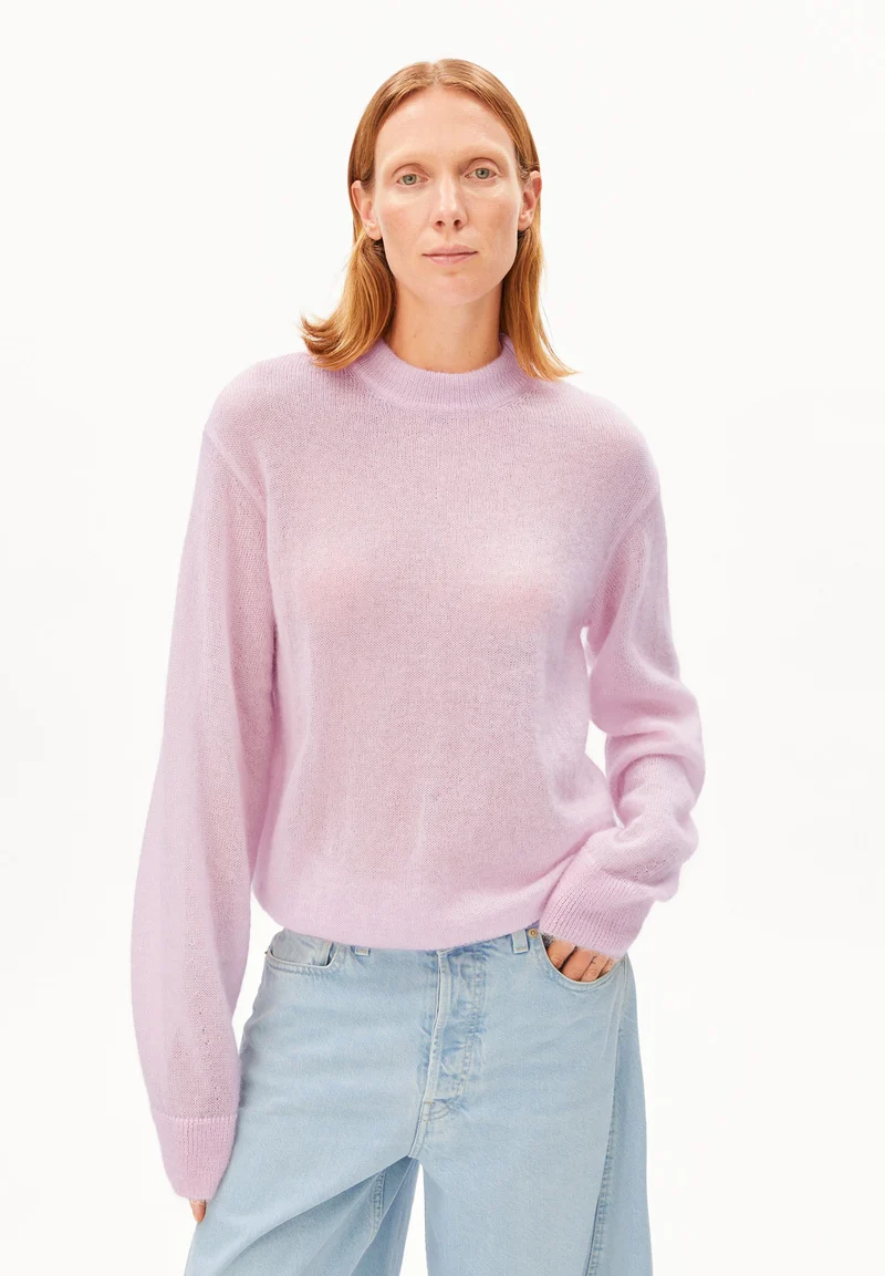 MOHAIR-MIX STRICKPULLOVER | pink mist