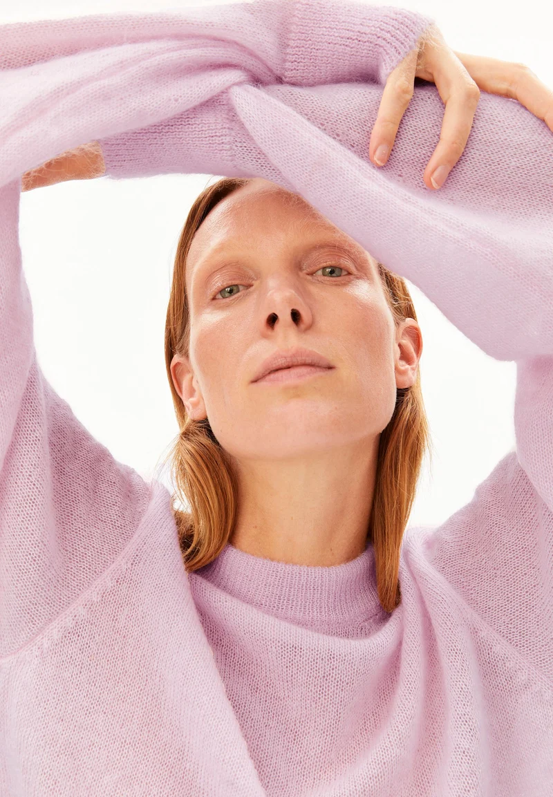 MOHAIR-MIX STRICKPULLOVER | pink mist