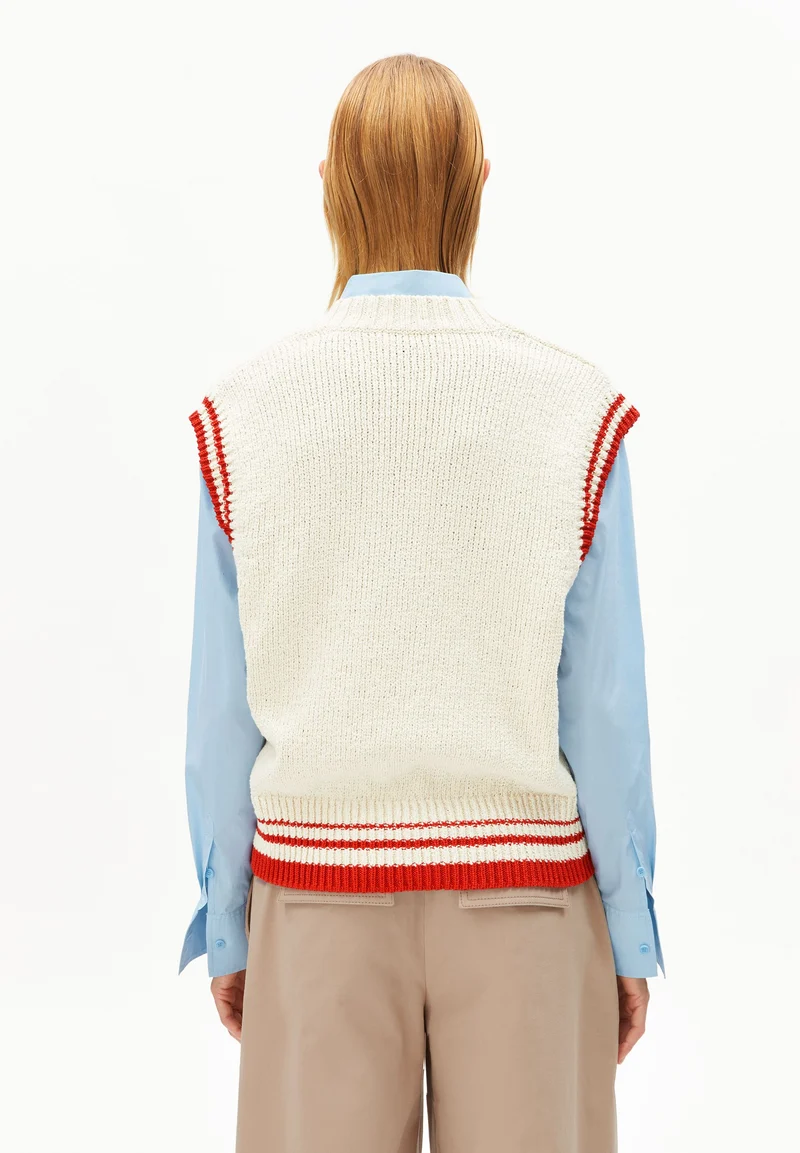 ICONIC Å COLLEGE PULLUNDER | oatmilk-mars red