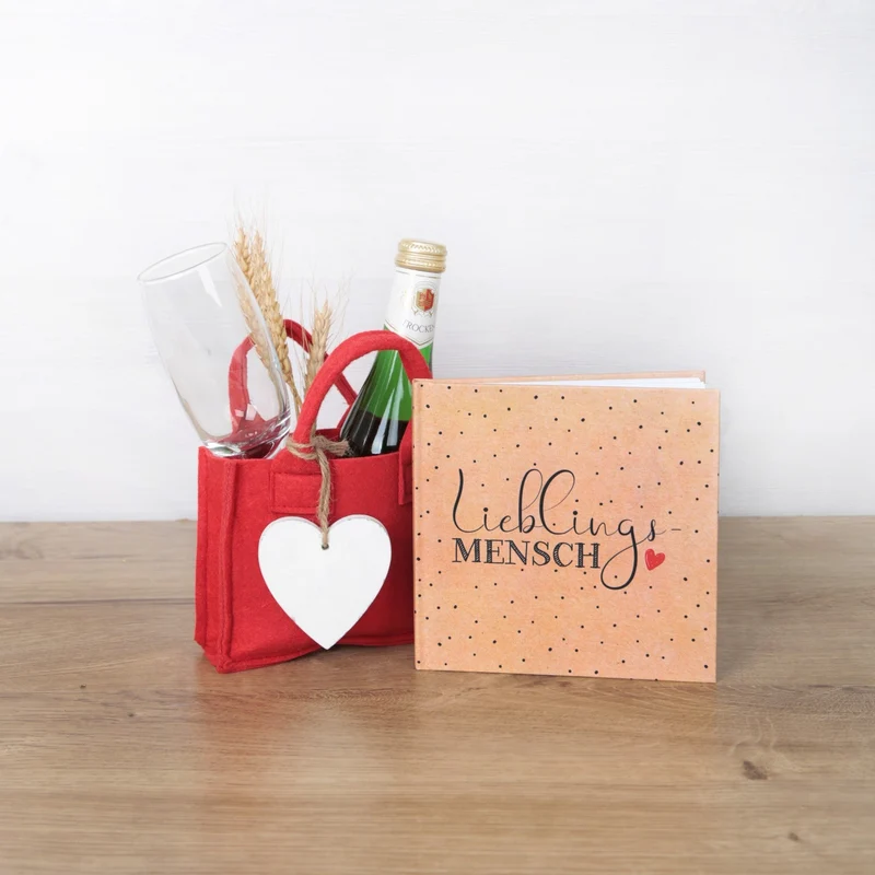 Geschenkbuch Lieblingsmensch 15x15cm weiße Seiten Liebesbeweis