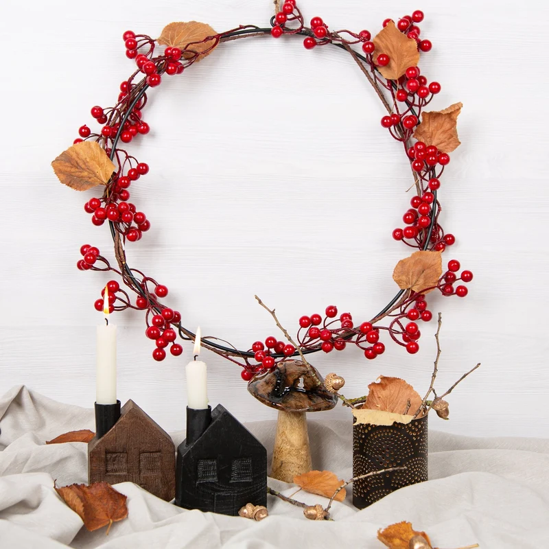 Streuartikel Set 200 g Mini Eicheln aus Holz Gold Weihnachten