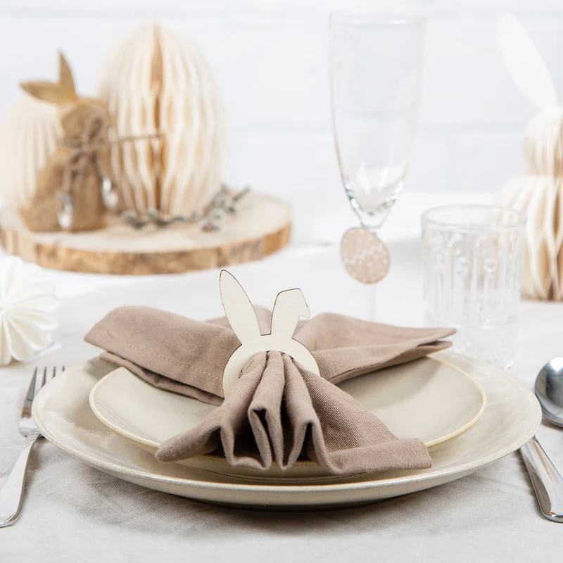6 x Serviettenring Ostern Osterhase Tischdeko Osterbrunch