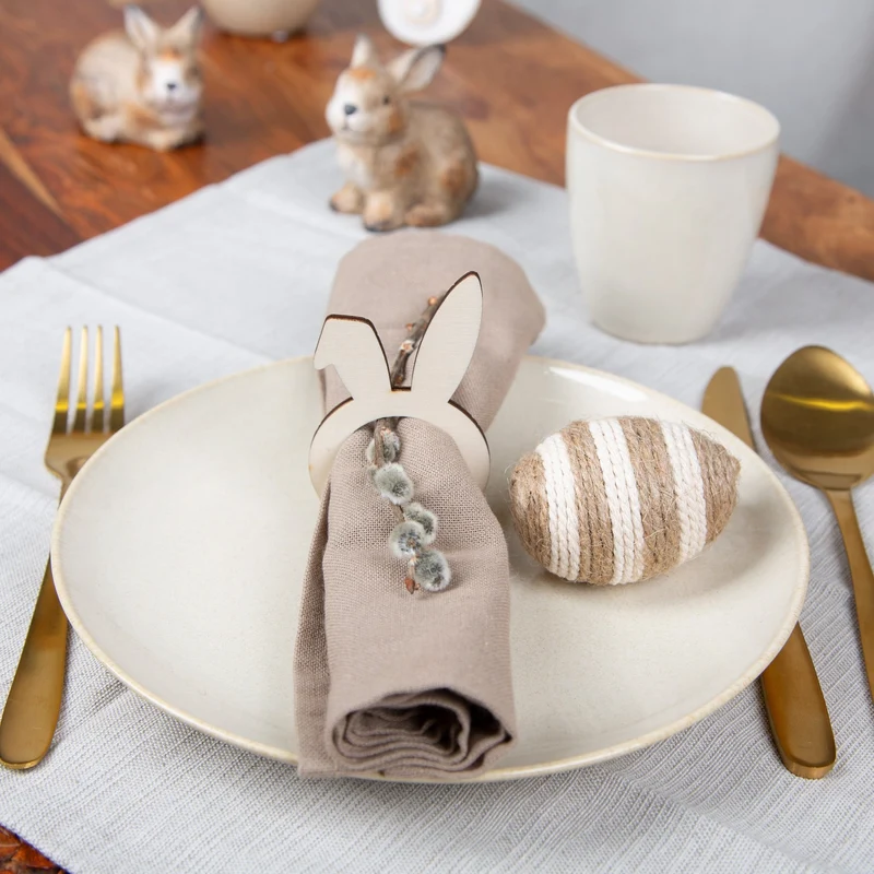 6 x Serviettenring Ostern Osterhase Tischdeko Osterbrunch