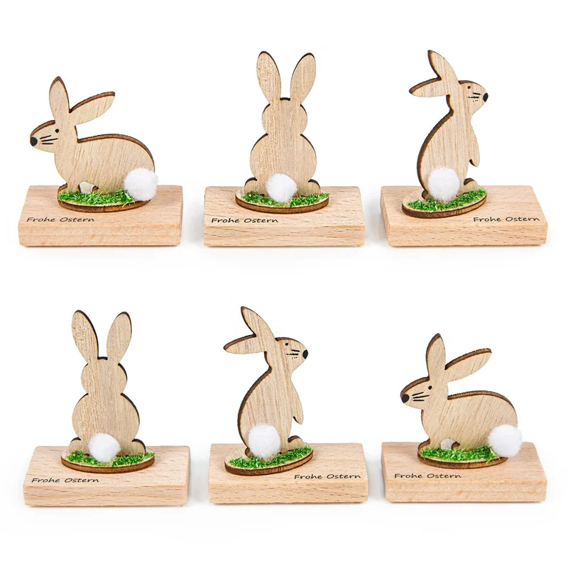 6 Osterhasen Geschenke Frohe Ostern Ostergeschenk aus Holz
