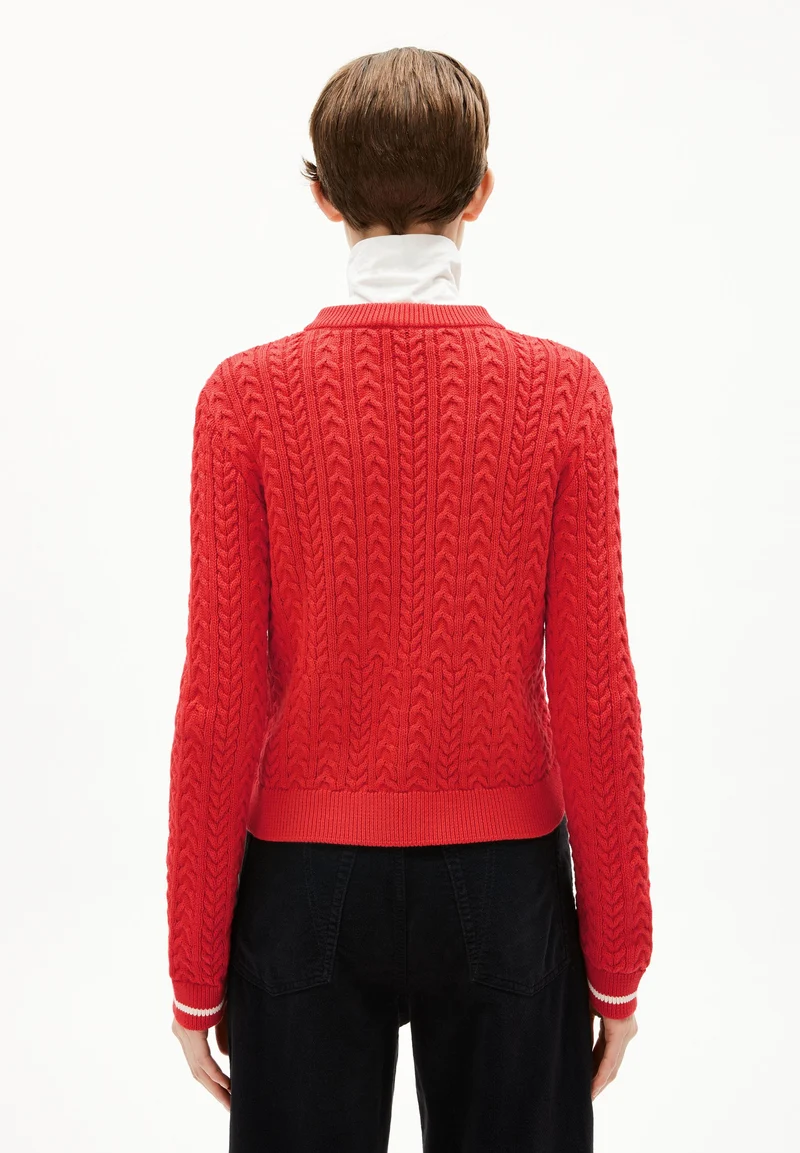 JULIAANAS CABLE STRICKJACKE | candy apple-oatmilk