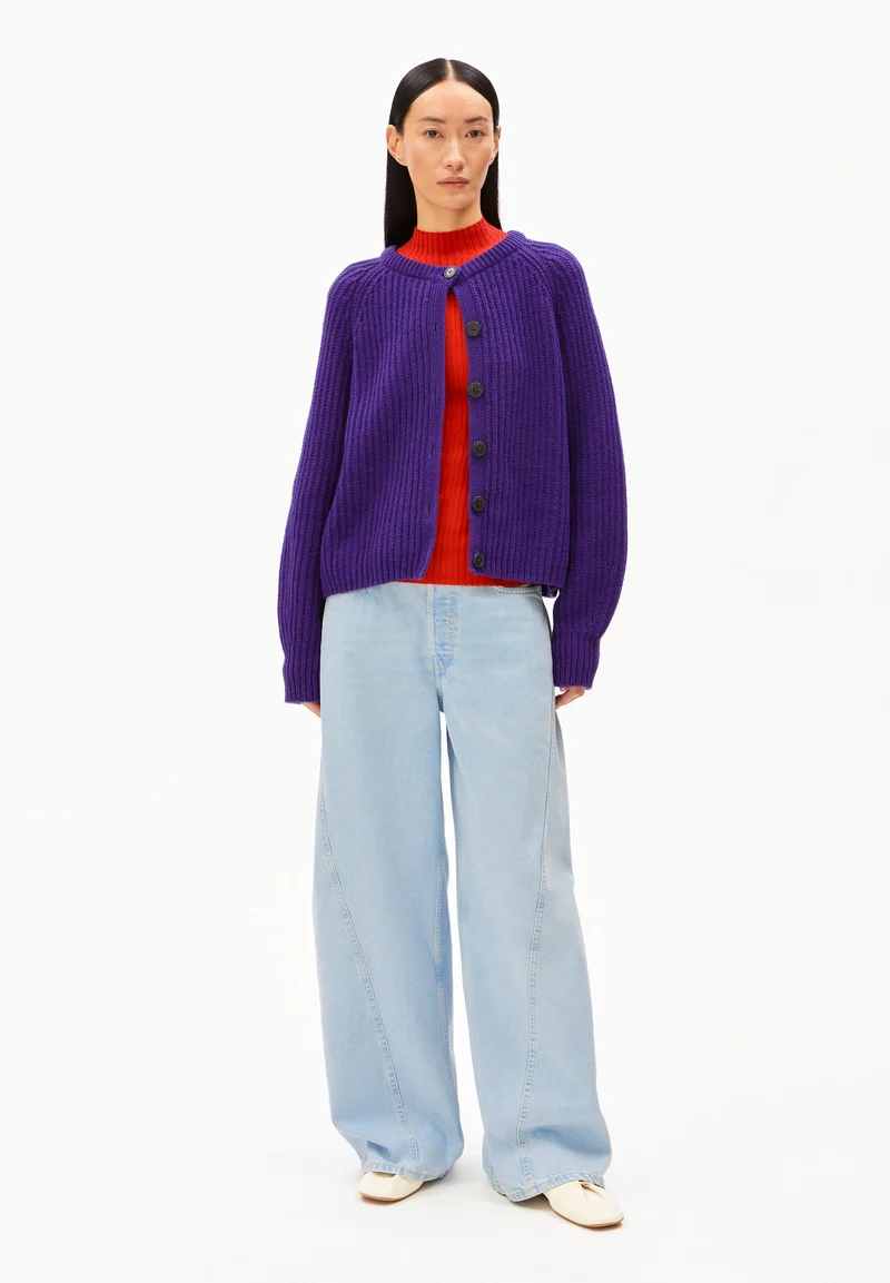 RIPP-STRICKJACKE | indigo lilac