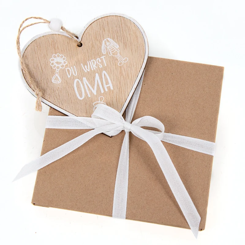 Du wirst Oma Holzherz Schwangerschaft Geschenk Großeltern Baby Überraschung