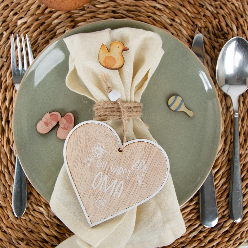 Du wirst Oma Holzherz Schwangerschaft Geschenk Großeltern Baby Überraschung