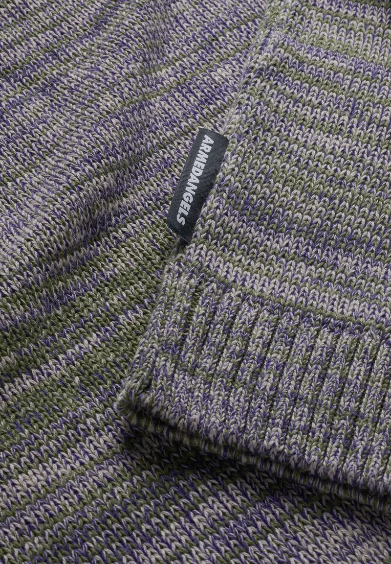 GARN-MIX STRICKPULLOVER | fatigue green-pungent purple