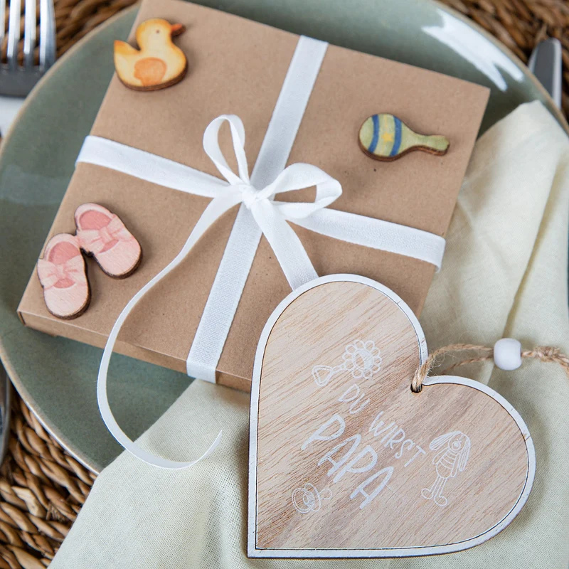 Du wirst Papa Schwangerschaft verkünden Holzherz Geschenk für werdenden Vater