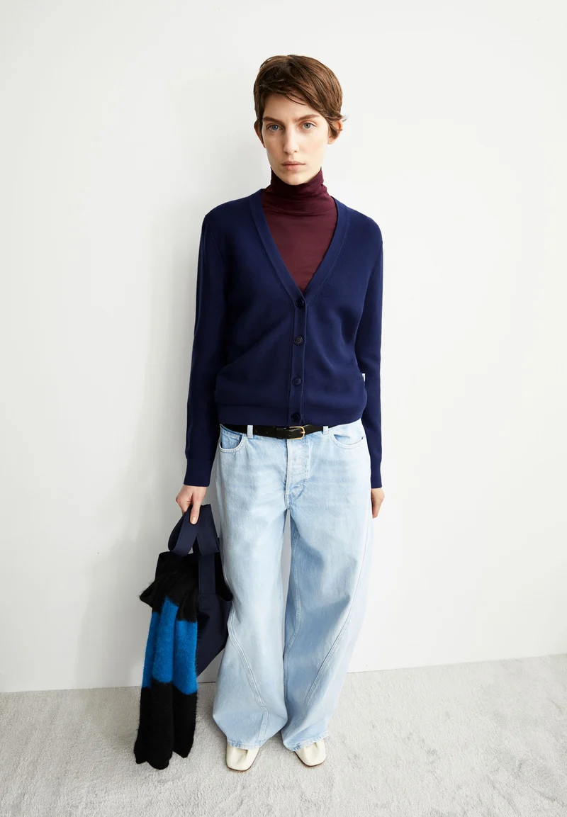 MENAAL LINKS LINKS CARDIGAN | tinted navy