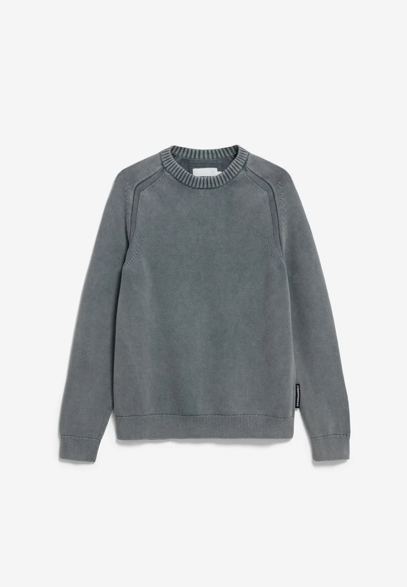 VAANJO GMT DYE STRICKPULLOVER | space steel