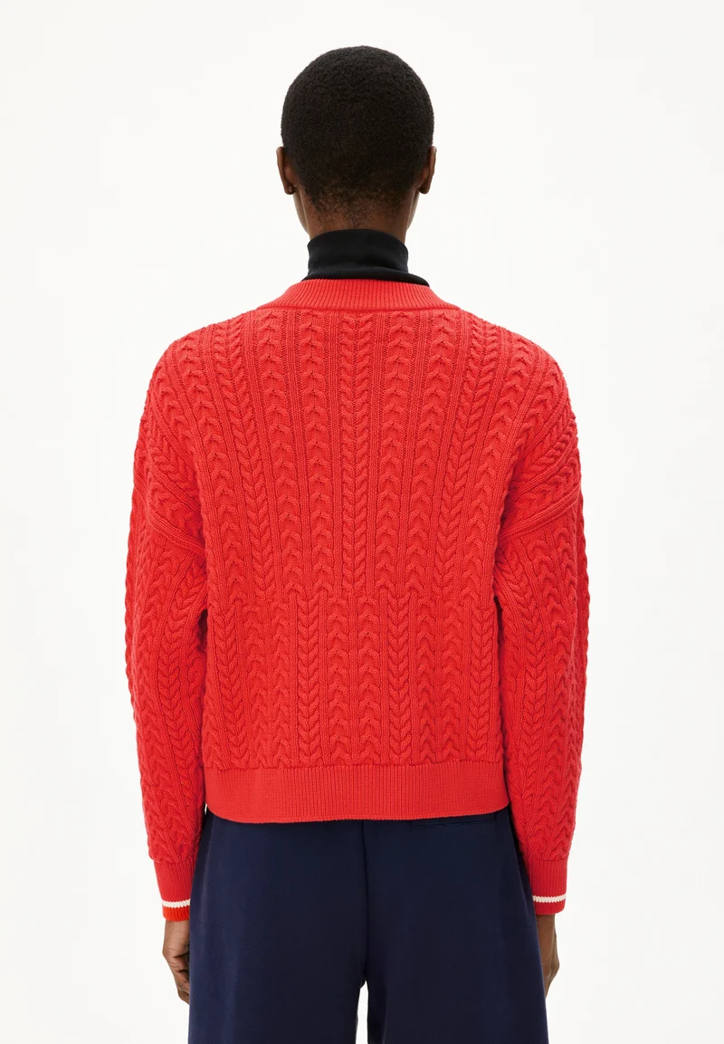 CAARLAS CABLE STRICKPULLOVER | candy apple-oatmilk