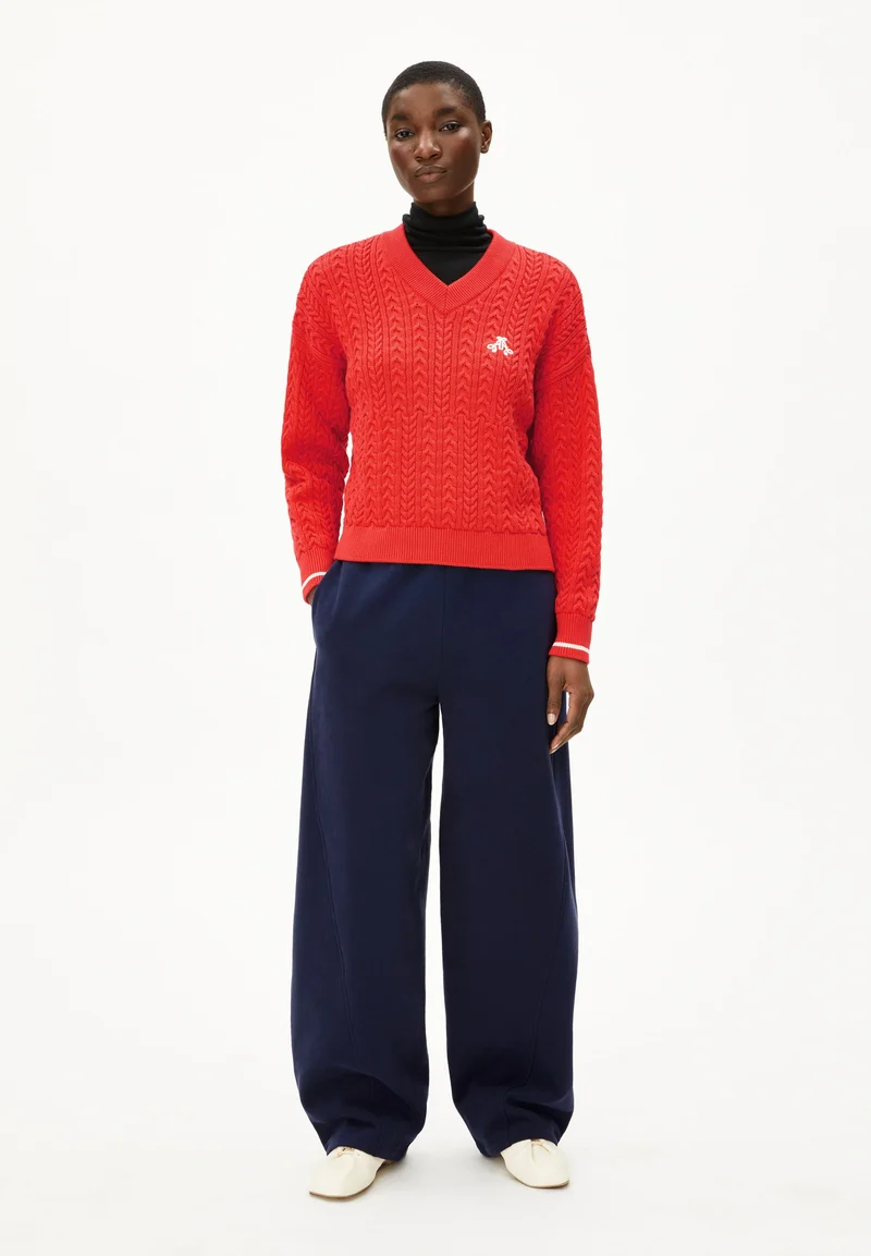 CAARLAS CABLE STRICKPULLOVER | candy apple-oatmilk
