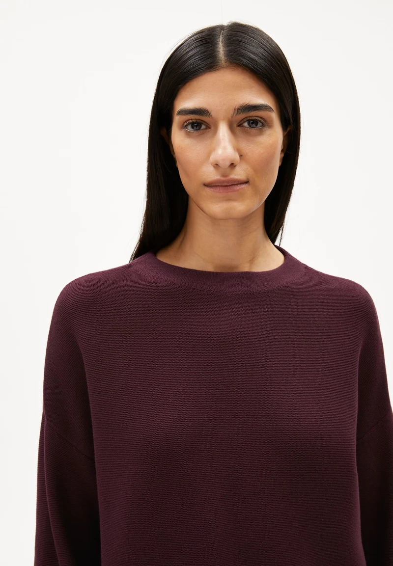 MERINAA STRICKPULLOVER | dark cranberry