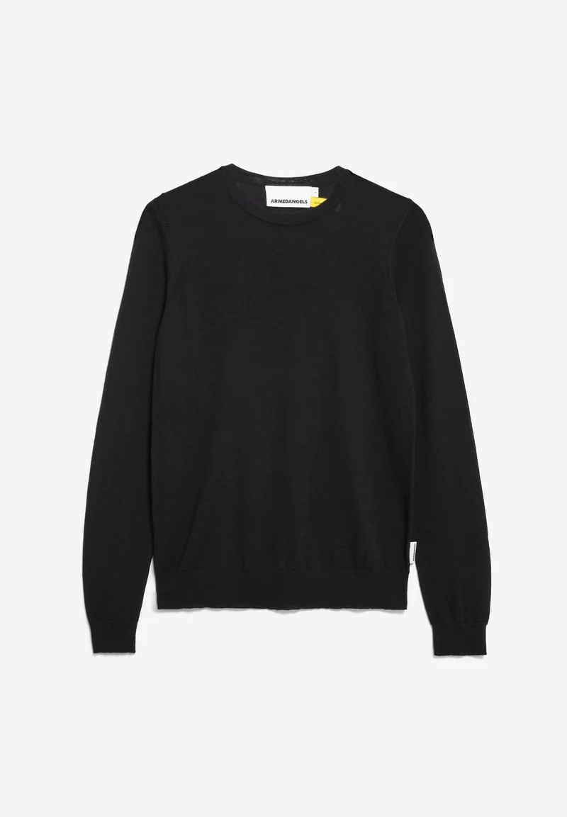 ELDIAA MERINO STRICKPULLOVER | black