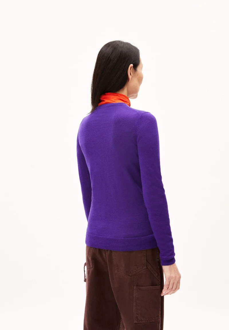 ELDIAA MERINO STRICKPULLOVER | indigo lilac