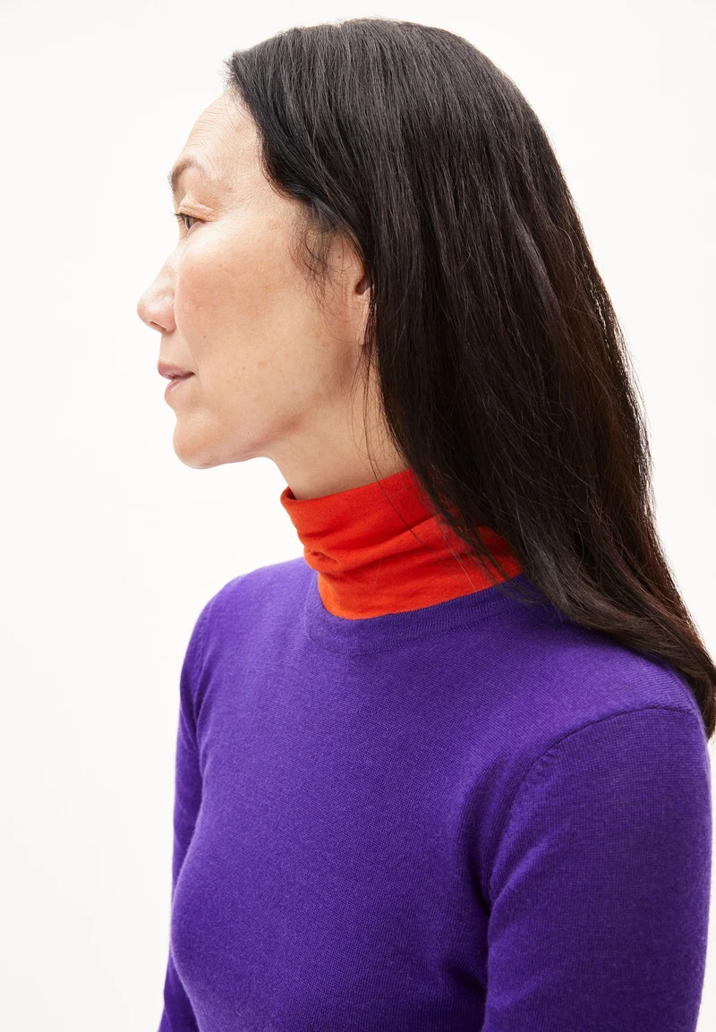 ELDIAA MERINO STRICKPULLOVER | indigo lilac