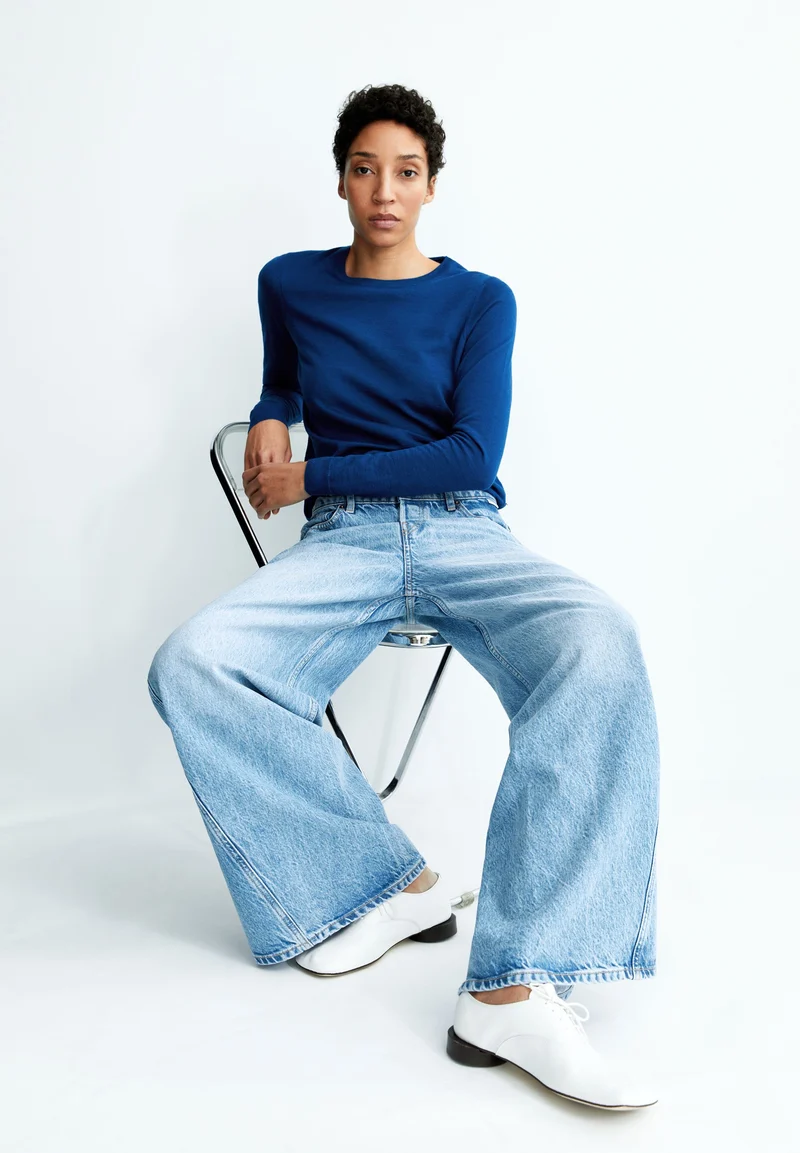 ELDIAA MERINO STRICKPULLOVER | lapis blue