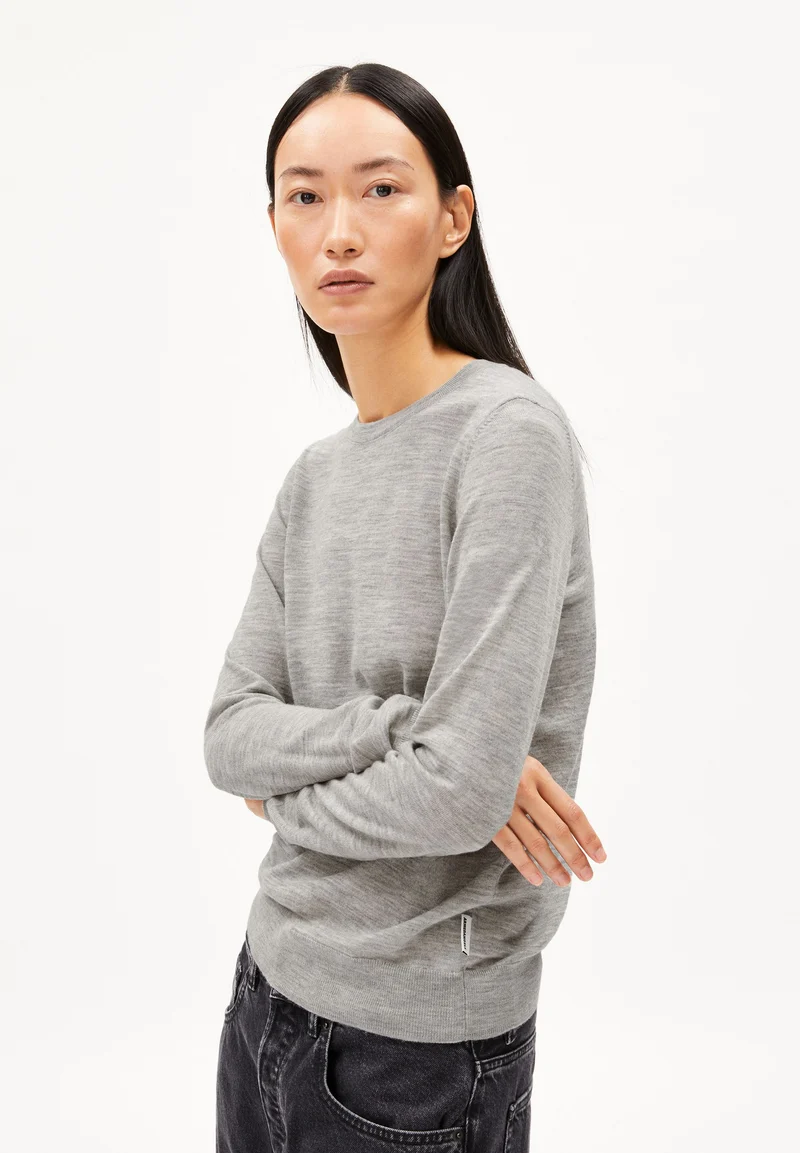 ELDIAA MERINO STRICKPULLOVER | light grey melange