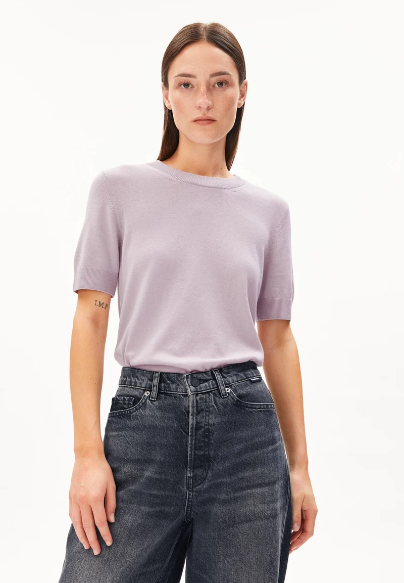 SILJIAAS STRICK T-SHIRT | ice grape