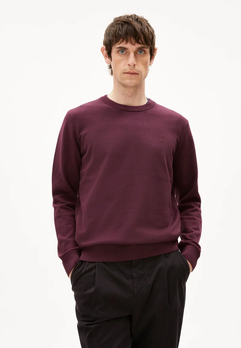 LOUKAA STRICKPULLOVER | dark cranberry