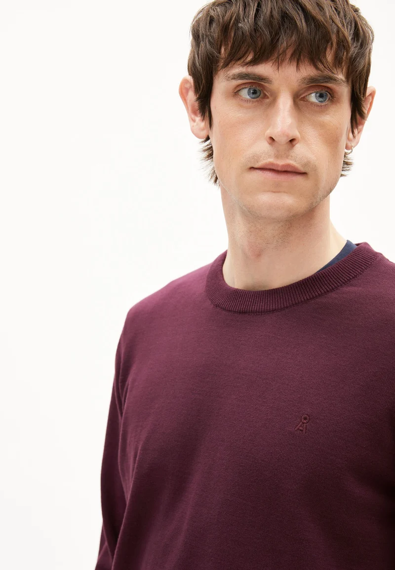 LOUKAA STRICKPULLOVER | dark cranberry
