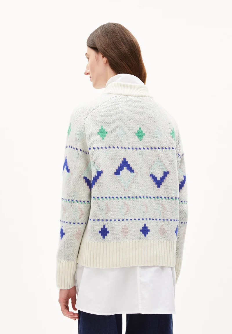 HOLGAA NAIVE FAIRISLE | oatmilk-apple neon