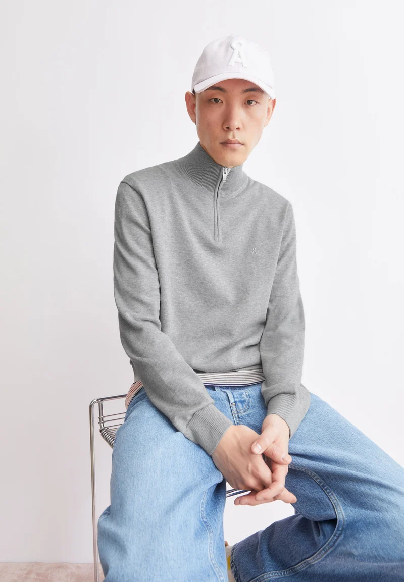 FAABES STRICKPULLOVER | silver melange