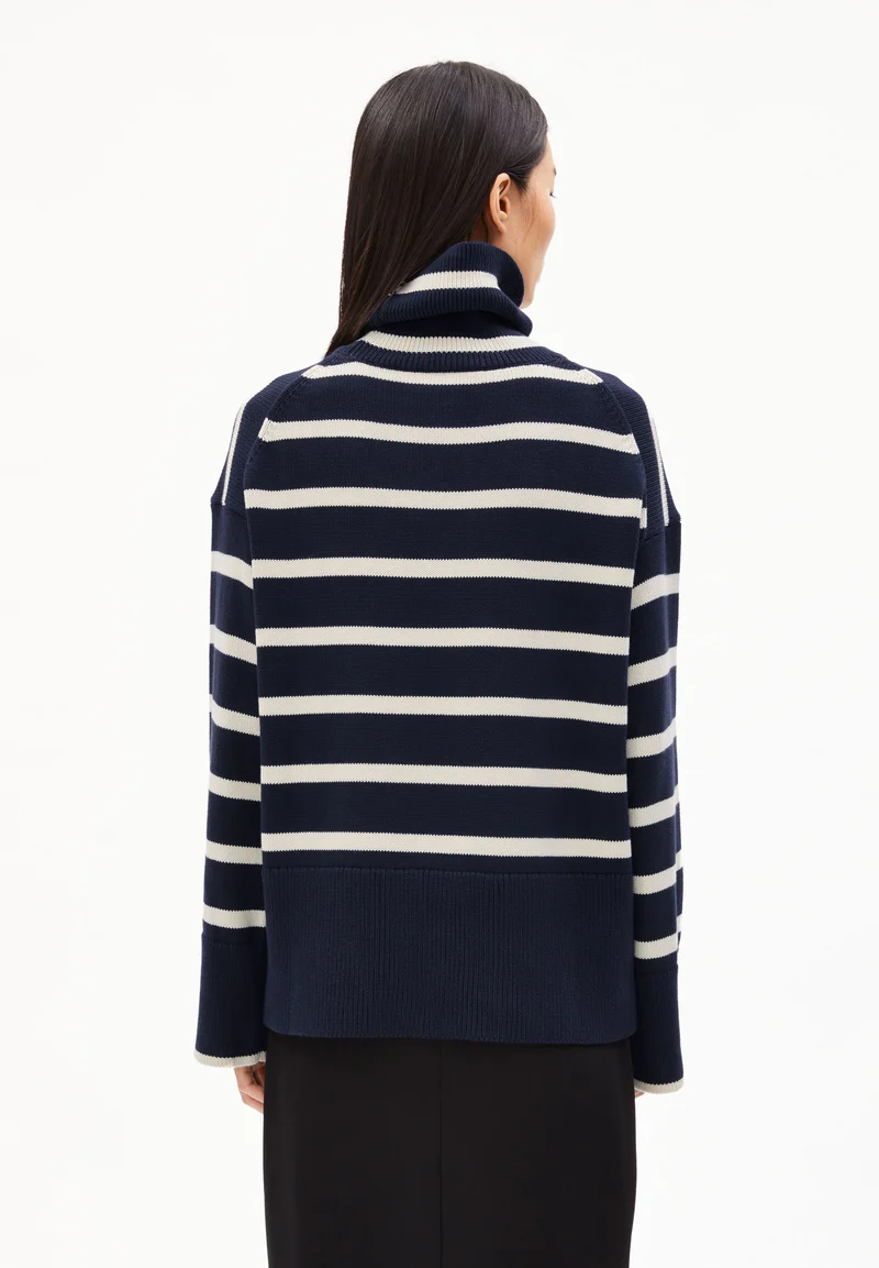 CHANAA STRIPES | night sky-oatmilk